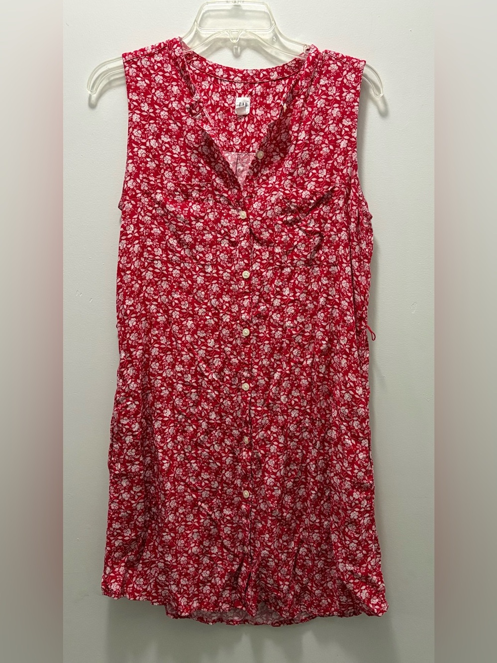 GAP Red Dress with White Floral Print